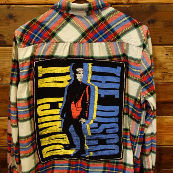 Panic! at the Disco One-of-a-Kind Land's End Custom Flannel Shirt - L - Picture 1 of 8